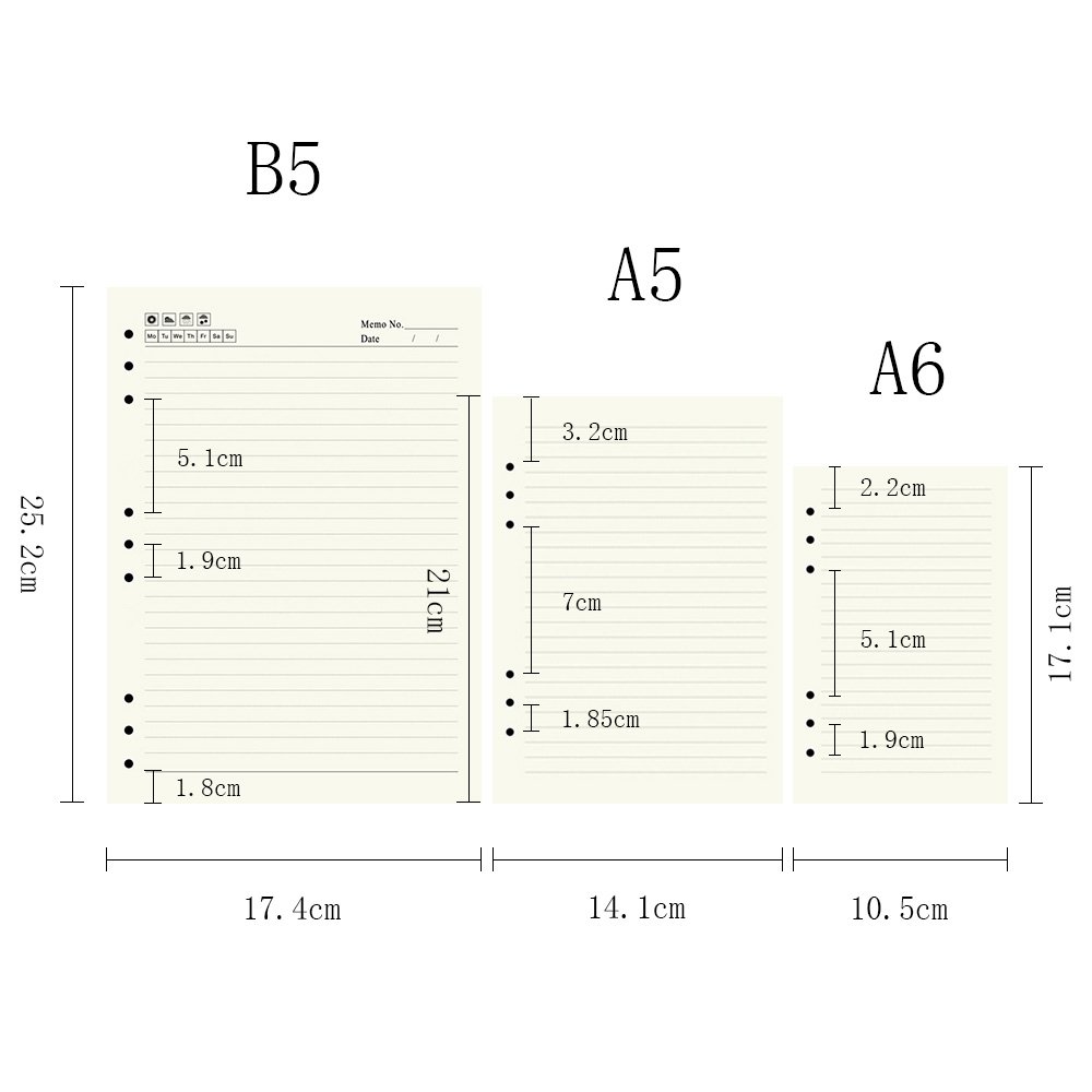 Amazon.co.jp: Zhi Jin A5システム手帳 リフィル A5サイズ